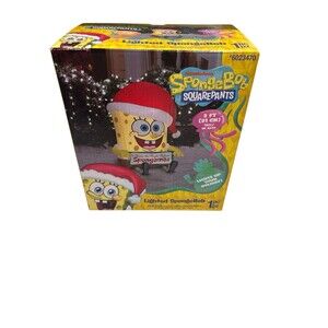 Gemmy SpongeBob SquarePants Spongemas 3ft Lighted Christmas Inflatable *New